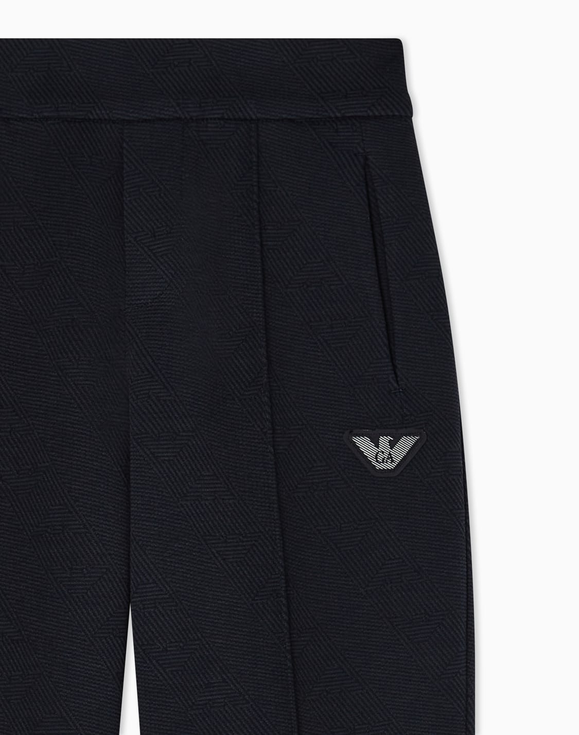 コンフォトフィット-パンツ-ダブルジャジ-ジャカド-ネイビブル--emporio-armani