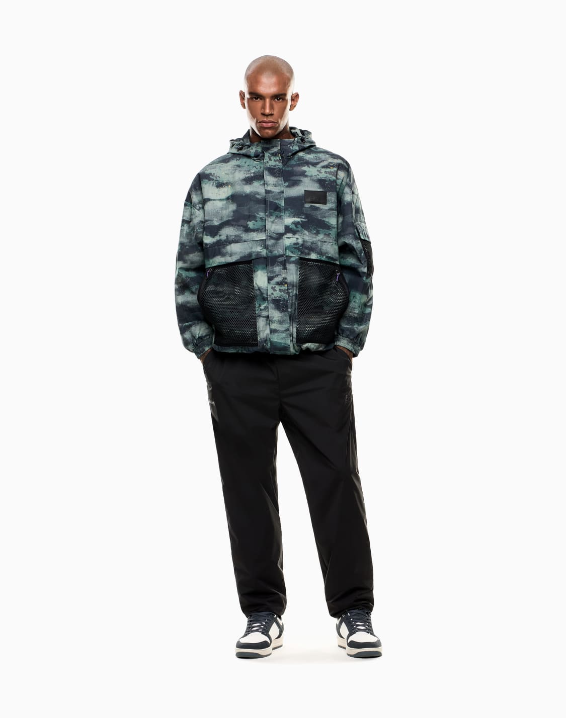 veste-dynamic-athlete-en-coton-et-nylon-vert--ea7