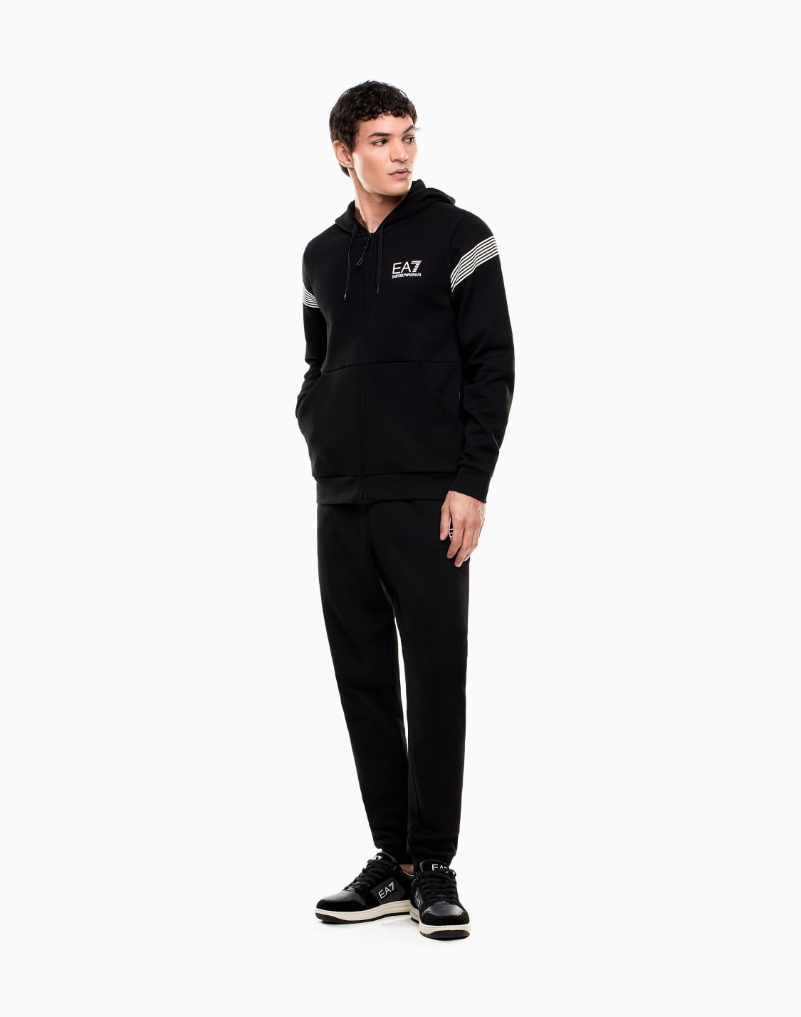 sweat-shirt-capuche-7-lines-en-mlange-de-coton-asv-noir--ea7