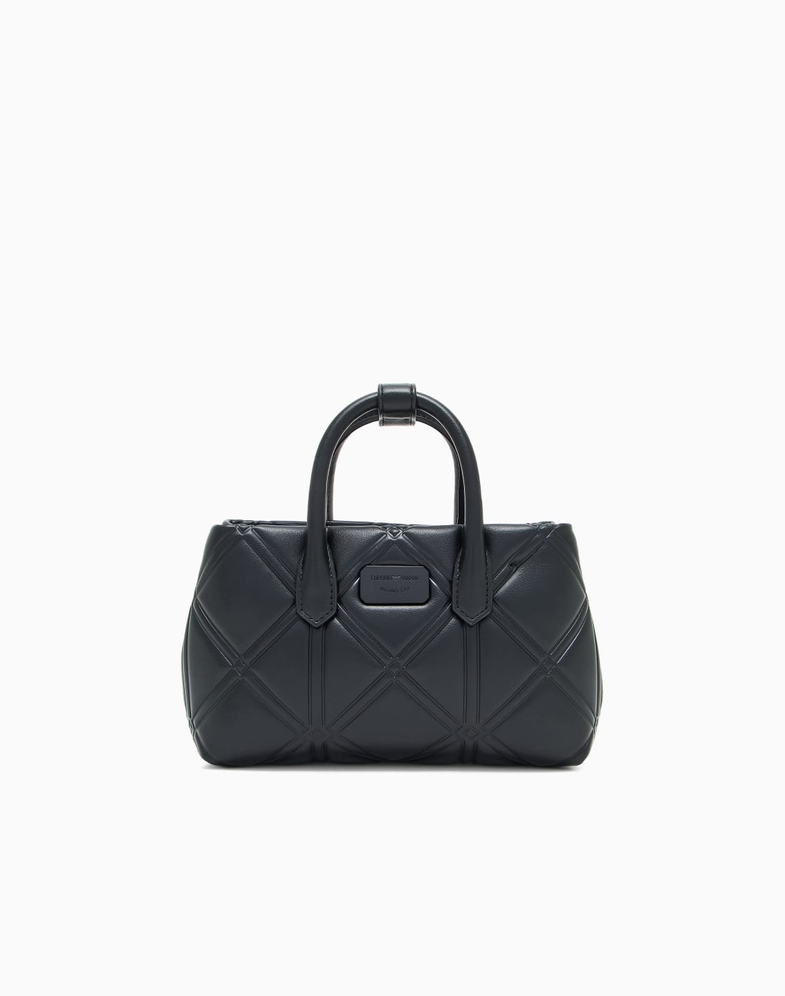 ミニバッグ-ナッパレザ風-エンボスモチフ-ブラック--emporio-armani