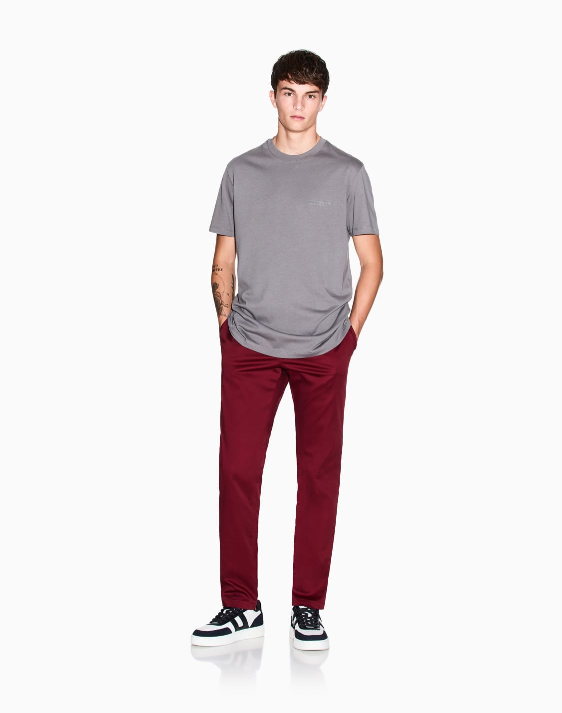 axロゴ-半袖クルネックtシャツ-グレ--armani-exchange