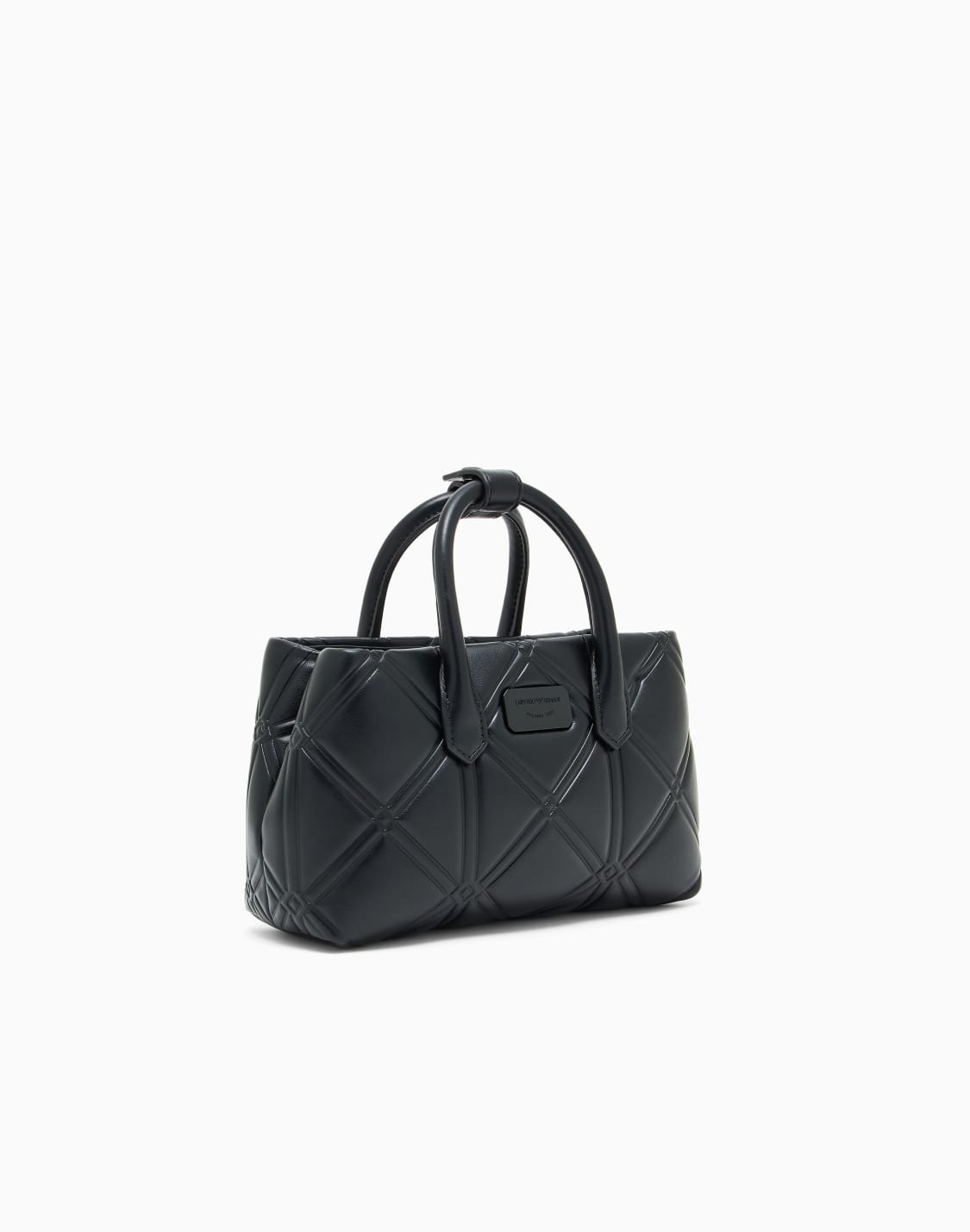 ミニバッグ-ナッパレザ風-エンボスモチフ-ブラック--emporio-armani