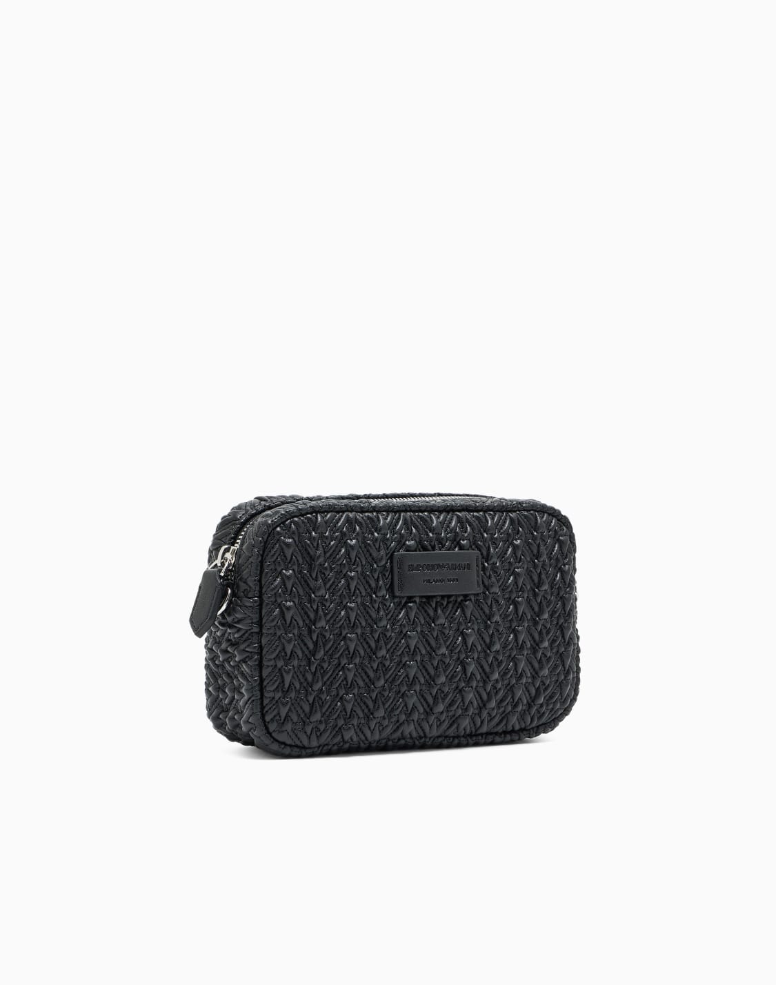 カメラケス-エンボス仕上げ-チェンショルダストラップ-ブラック--emporio-armani
