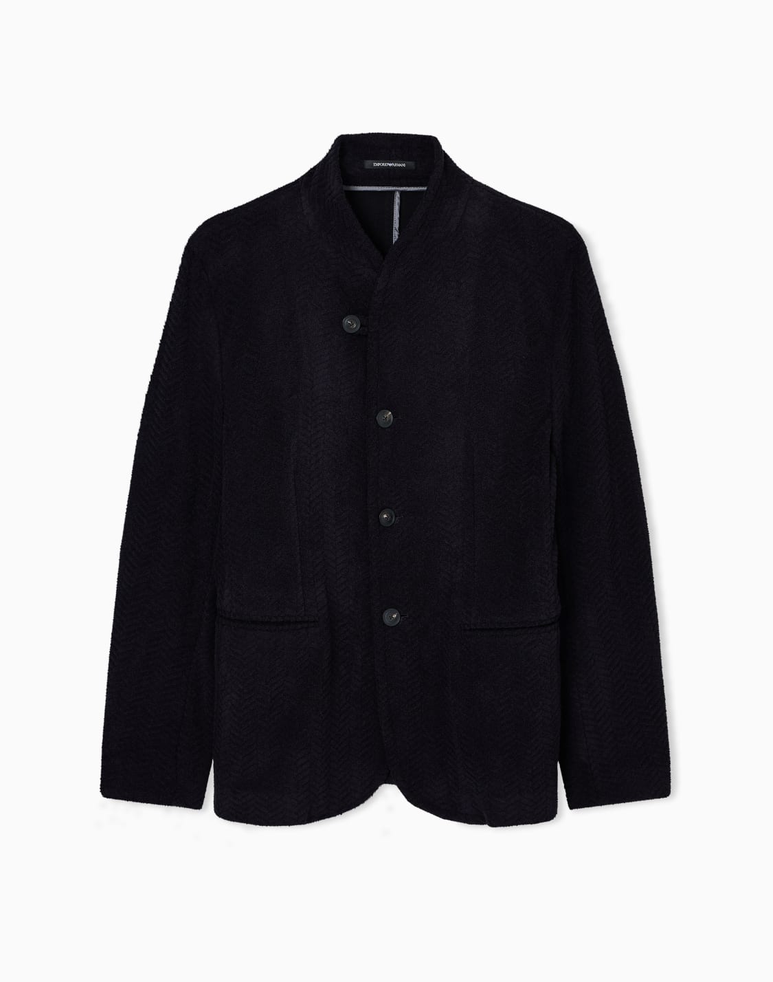 veste-col-officier-en-jersey-chenille-motif-chevron-bleu-marine--emporio-armani