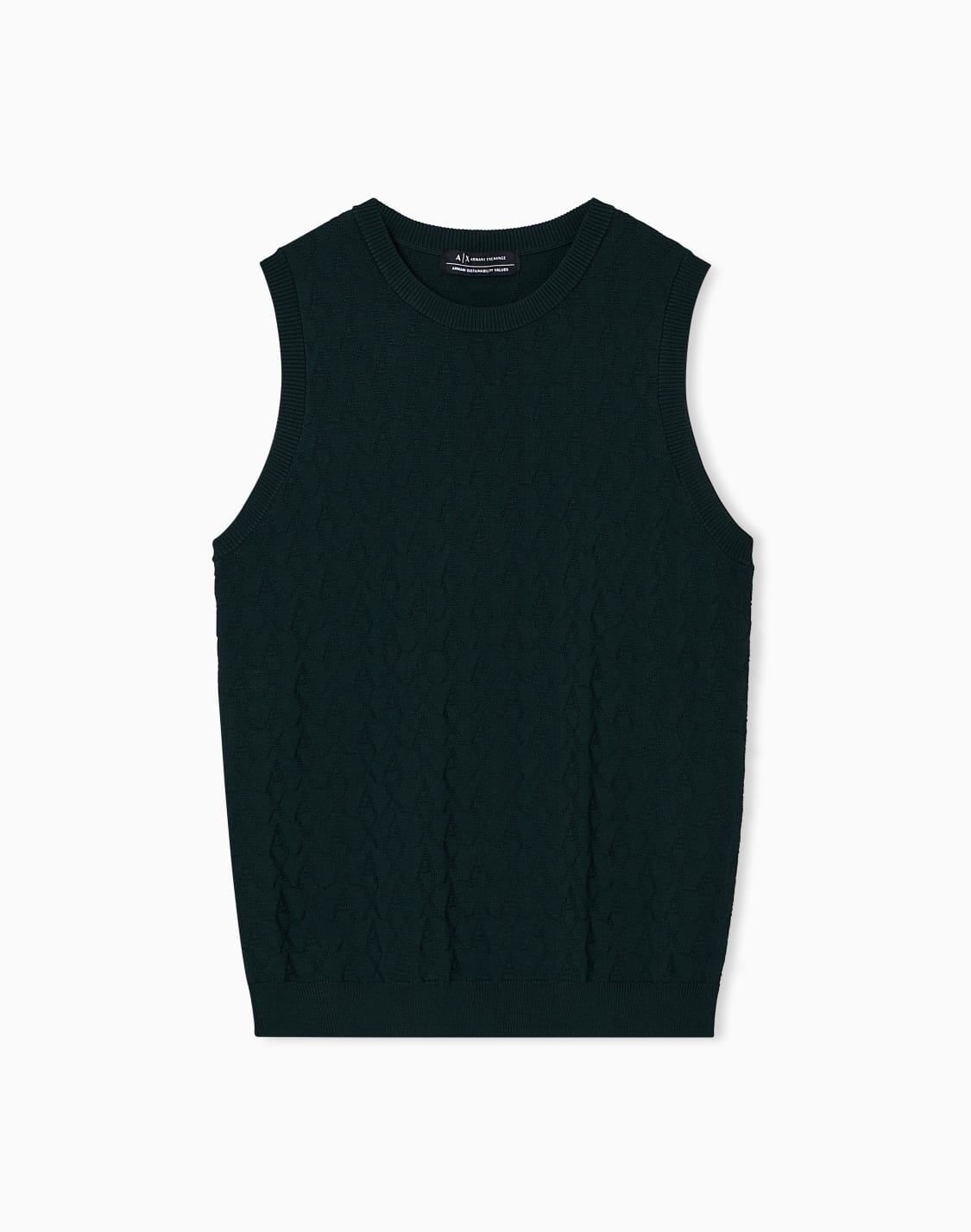 top-with-allover-logo-green--armani-exchange