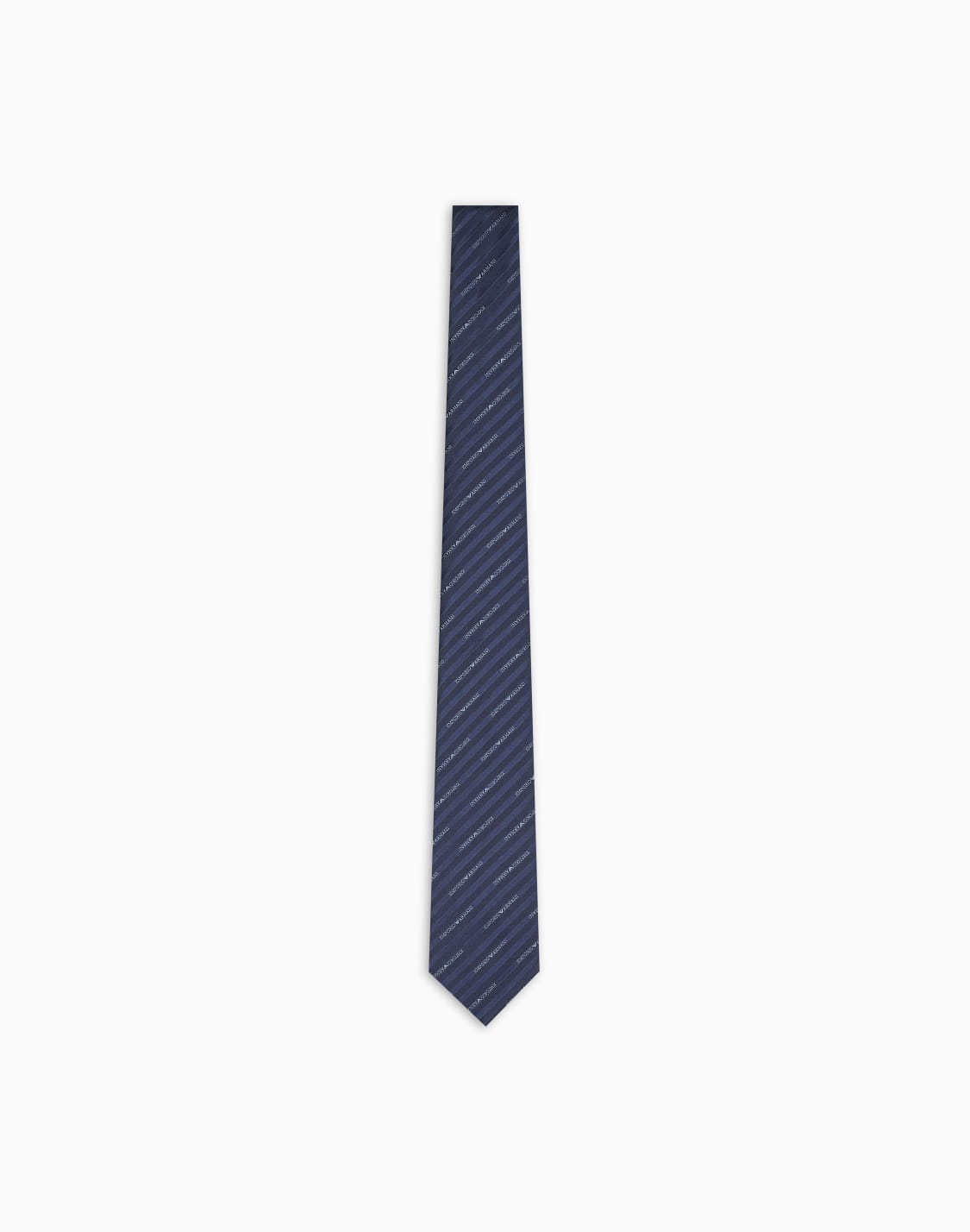 ネクタイ-ピュアシルク-オルオバジャカドロゴ-ネイビブル--emporio-armani