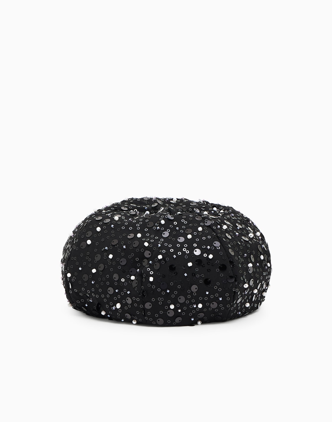 georgette-beret-with-beads-and-sequins-black--emporio-armani