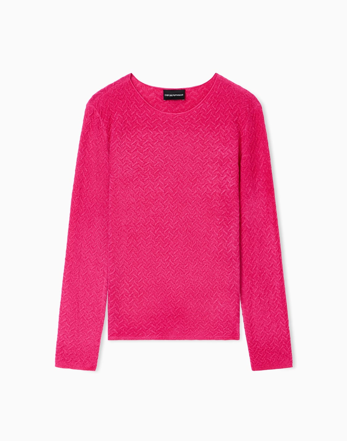jersey-de-chenilla-con-motivo-chevrn-en-relieve-irregular-rosa--emporio-armani
