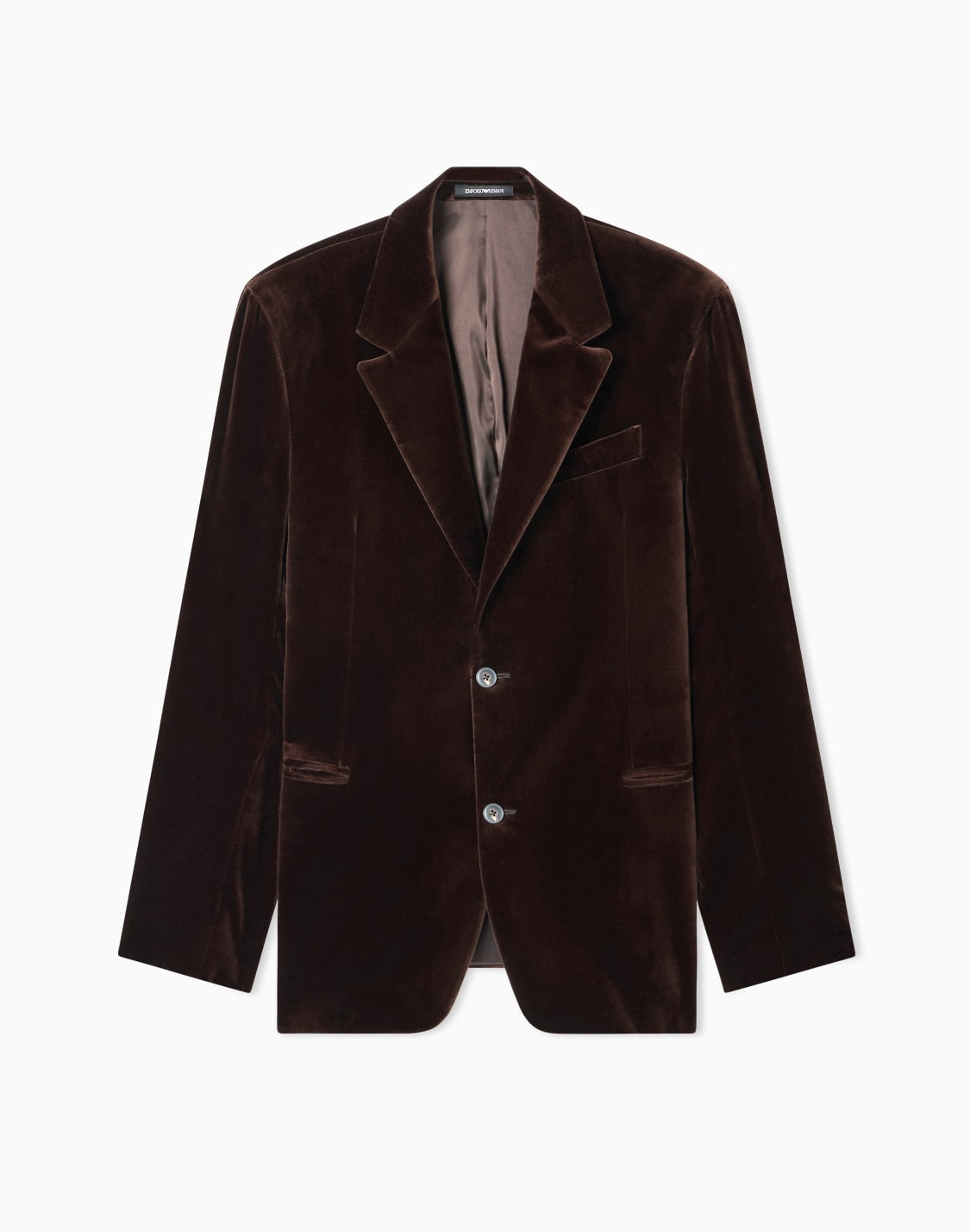 シングルブレストジャケット-スムスベルベット-グレ--emporio-armani
