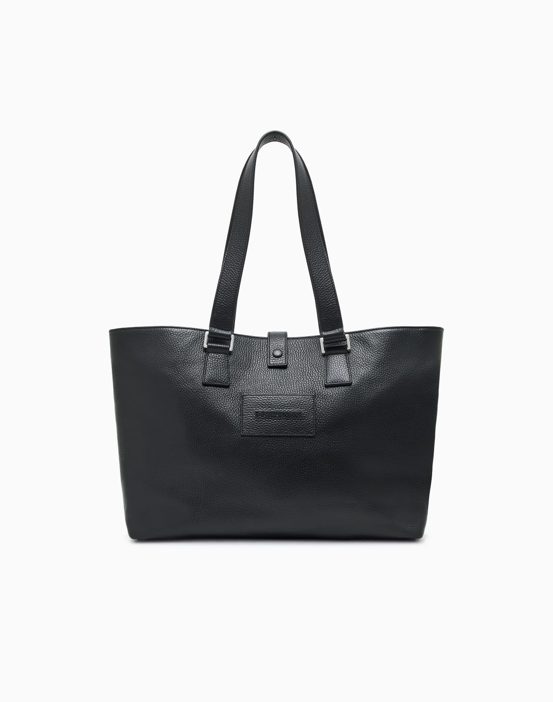 ショッパ-タンブルレザ-ブラック--emporio-armani