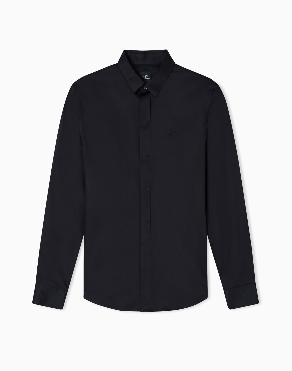 slim-fit-cotton-shirt-black--armani-exchange