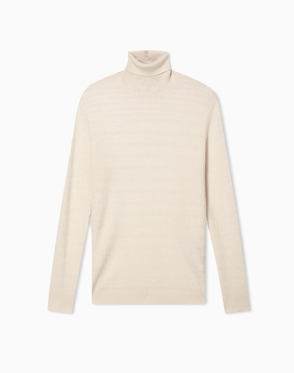 maglione-dolcevita-in-lana-vergine-punto-links-e-trecce-beige--emporio-armani