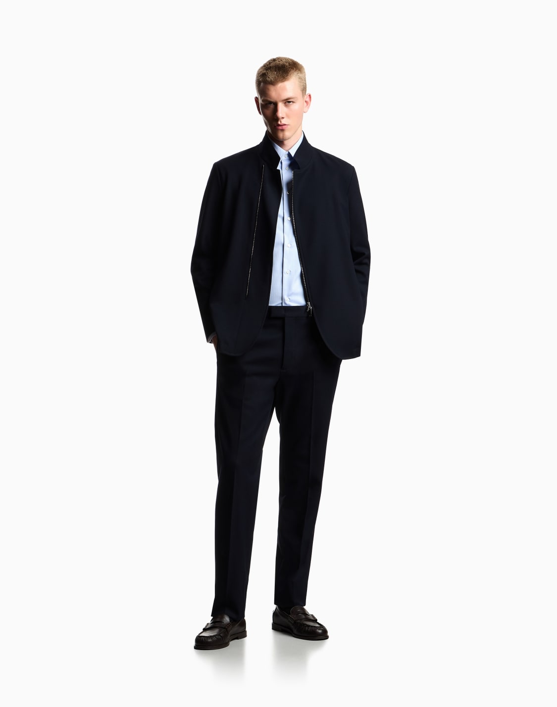 chemise-en-coton-armur-bleu-clair--emporio-armani