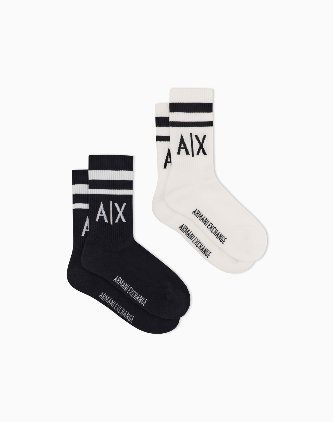 set-of-2-pairs-of-mixed-cotton-socks-with-logo-black--armani-exchange