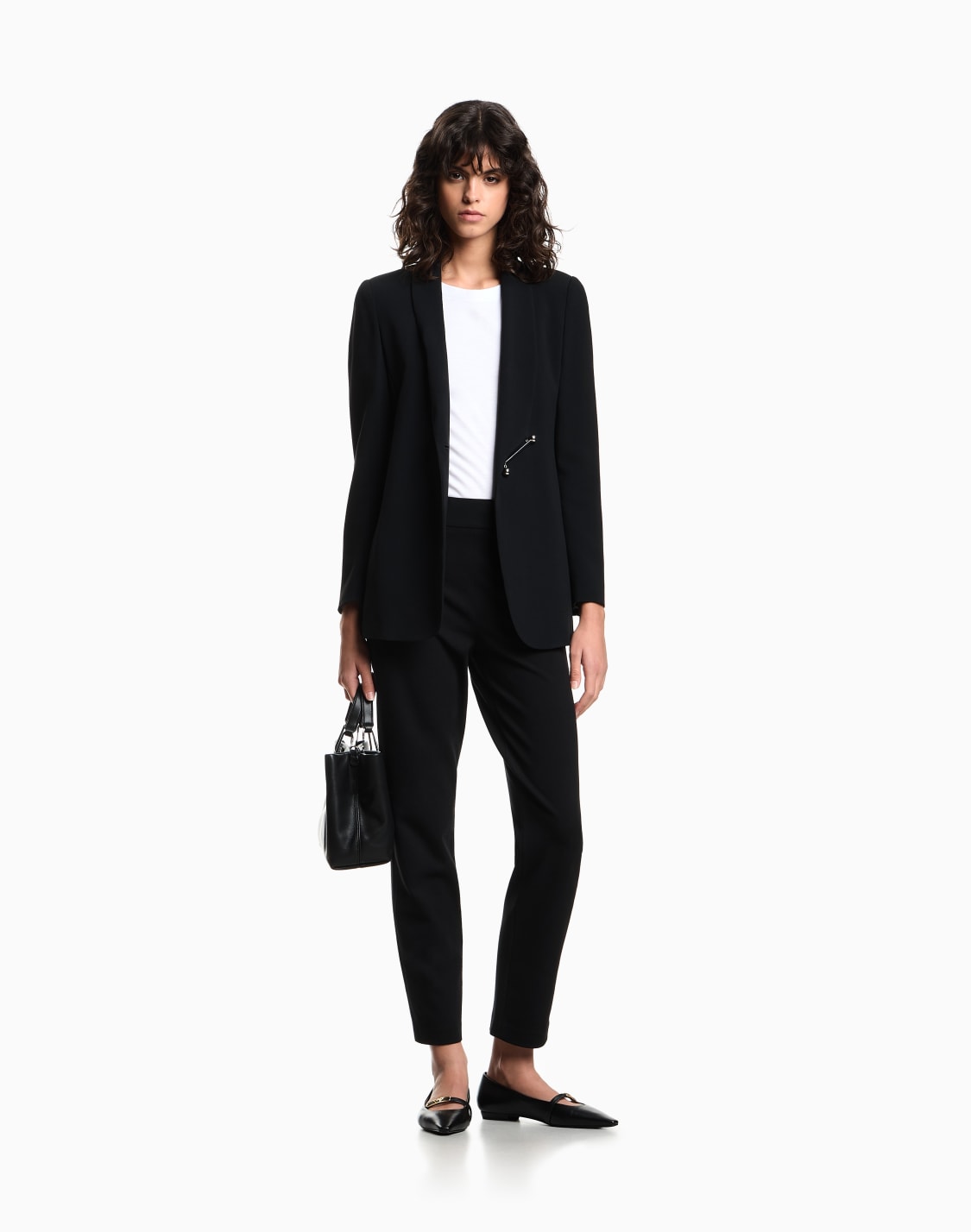 pantalon-coupe-slim-en-tissu-maille-milanaise-avec-bandeau-en-satin-noir--emporio-armani