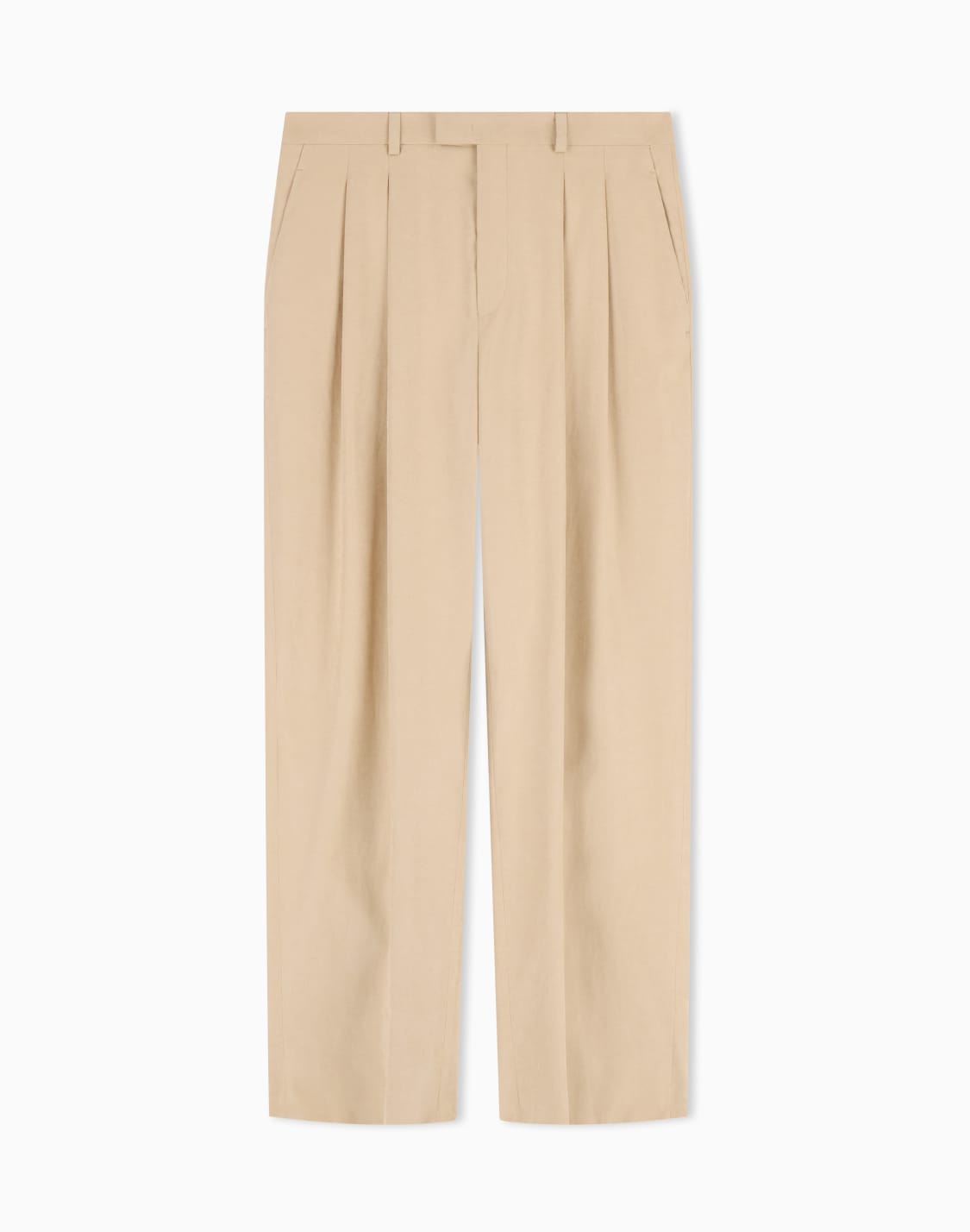 cupro-effect-fabric-trousers-with-pleats-camel--emporio-armani