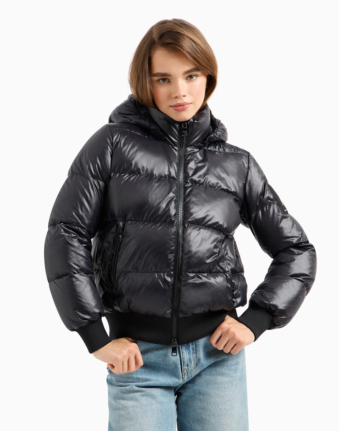 chaqueta-acolchada-con-capucha-icon-project-negro--armani-exchange