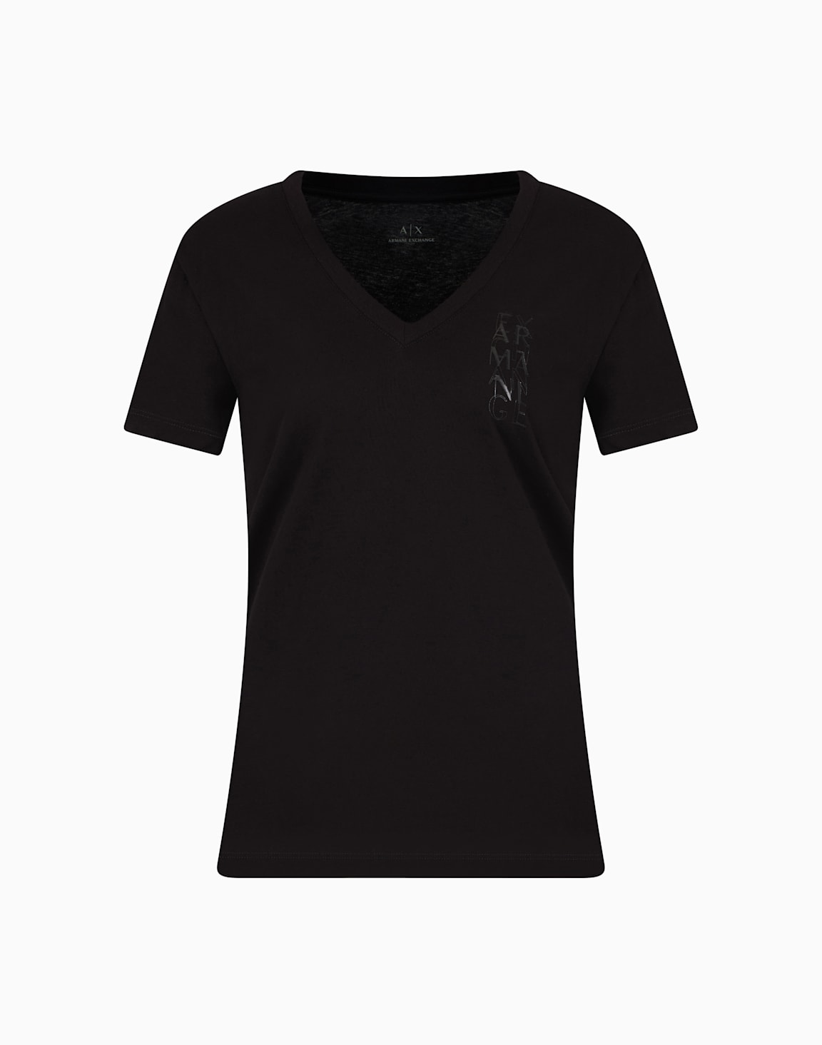 t-shirt-coupe-rgulire-avec-col-en-v-noir--armani-exchange