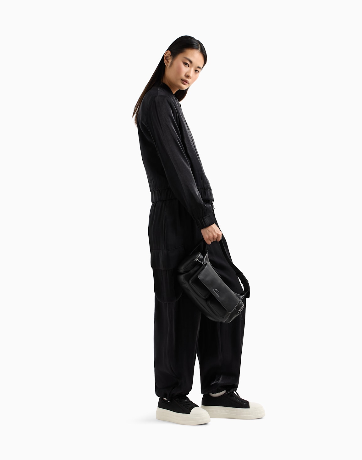 bomber-jacket-in-glitter-satin-fabric-black--armani-exchange