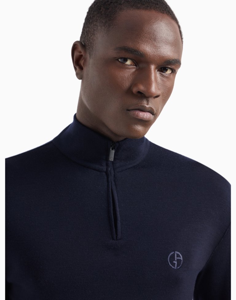 Armani Knit Mock Neck Top (S)
