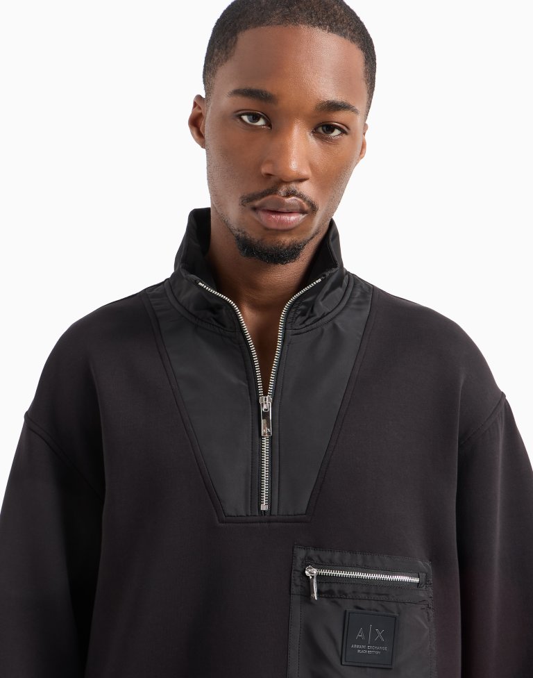 0060~ARMANI EXCHANGE Hooded Sweatshirt with zip Closure