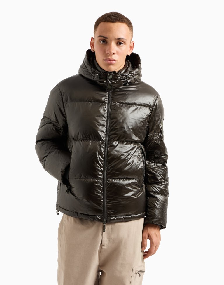 0401~ARMANI EXCHANGE Hooded Jacket with zip Front Closure