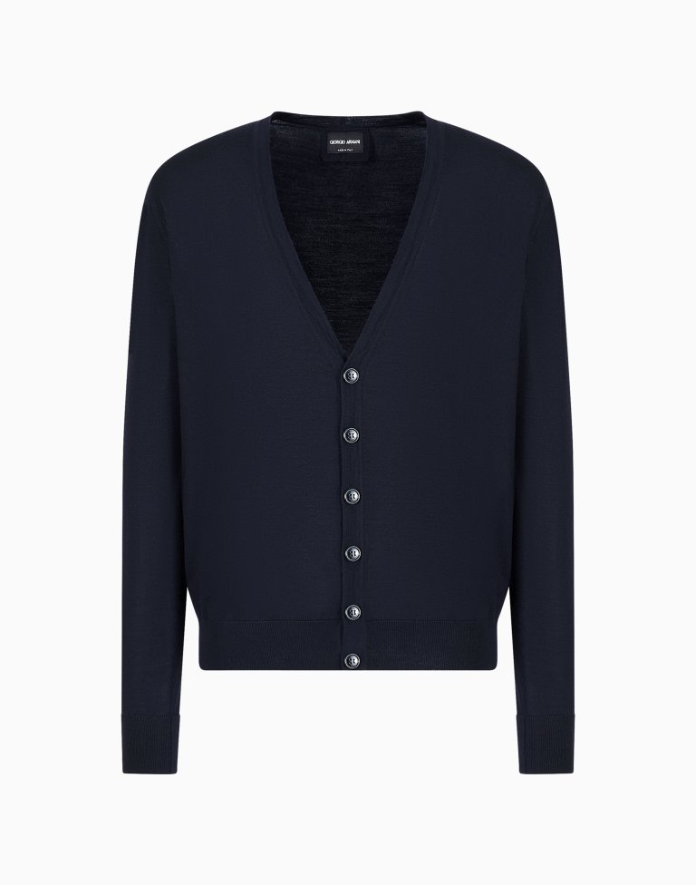 2 Pocket Cardigan in Giorgio Blue