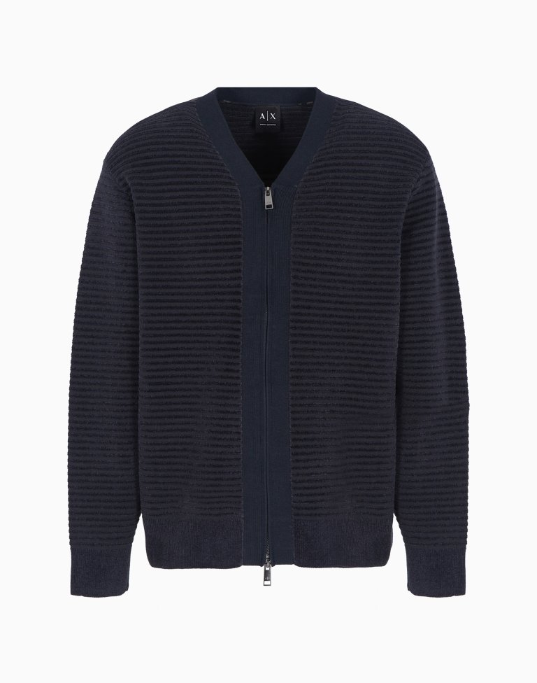 Armani Exchange カーディガン XL グレー ネイビー アルマーニ Armani Exchange カーディガン XL グレー ネイビー アルマー