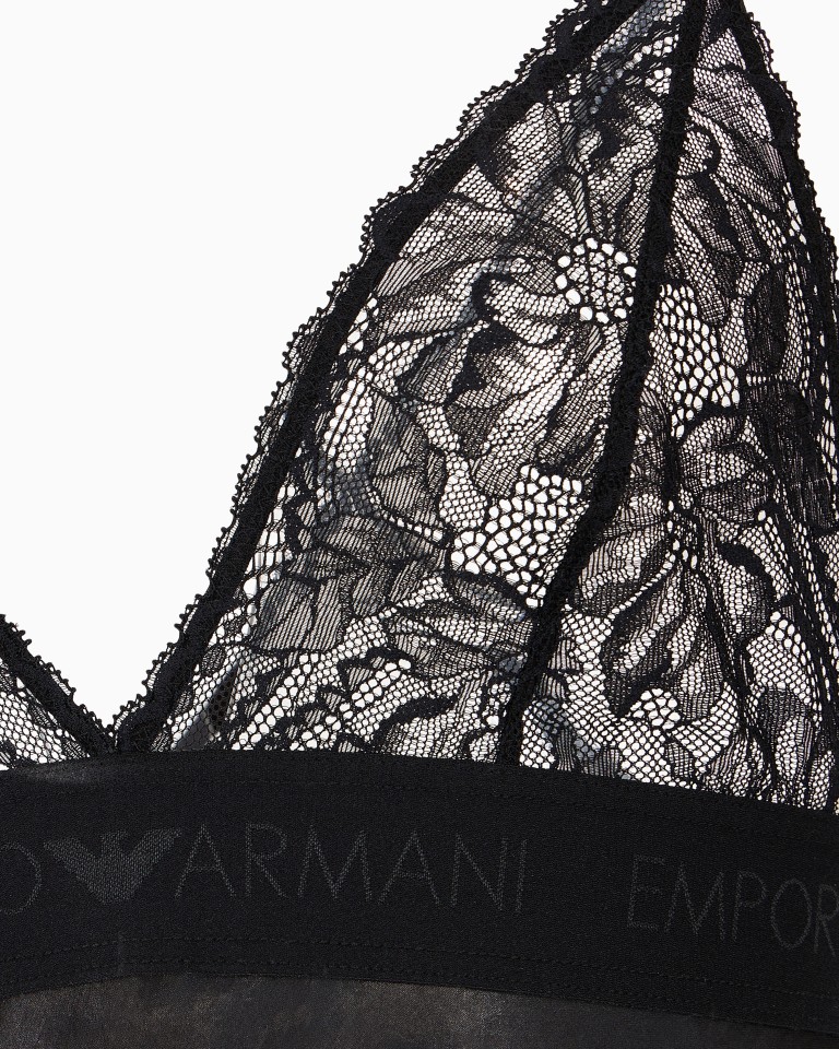 Chiffon babydoll with lace detail Emporio Armani