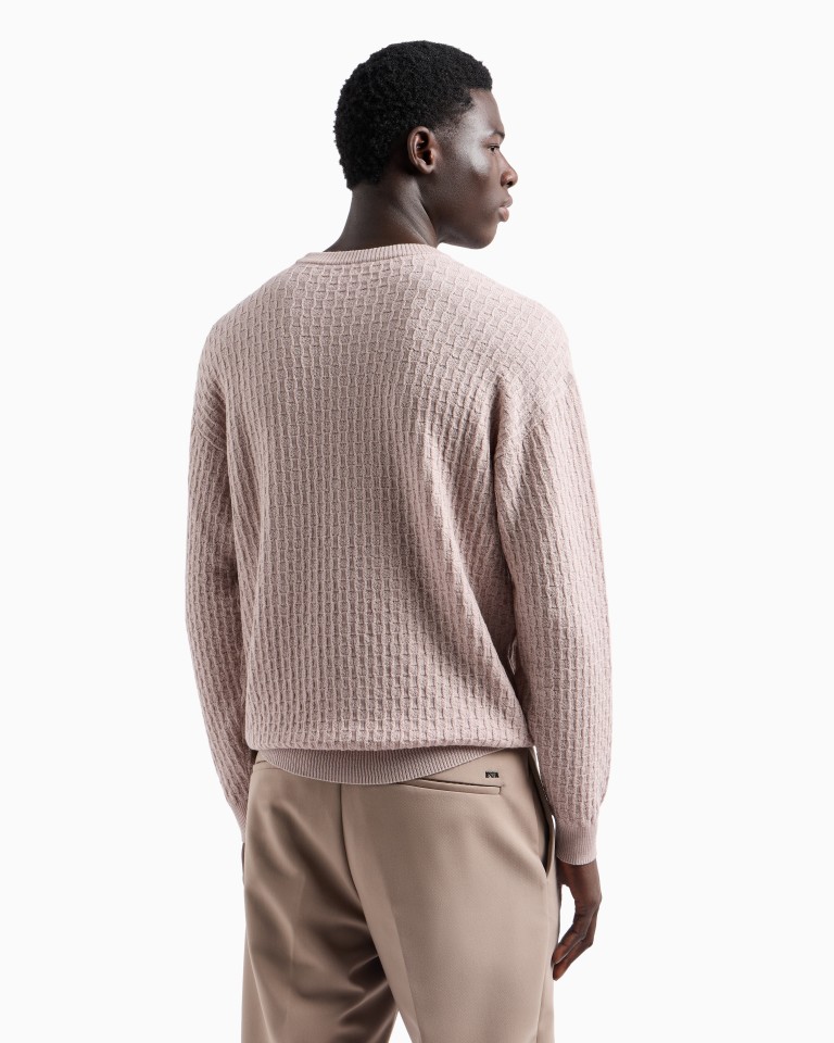 Tuckstitch virgin wool jumper Emporio Armani