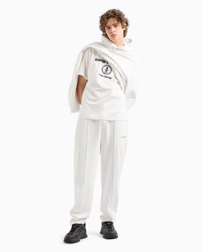 Regular fit Tshirt with Milan New York embroidery Armani Exchange