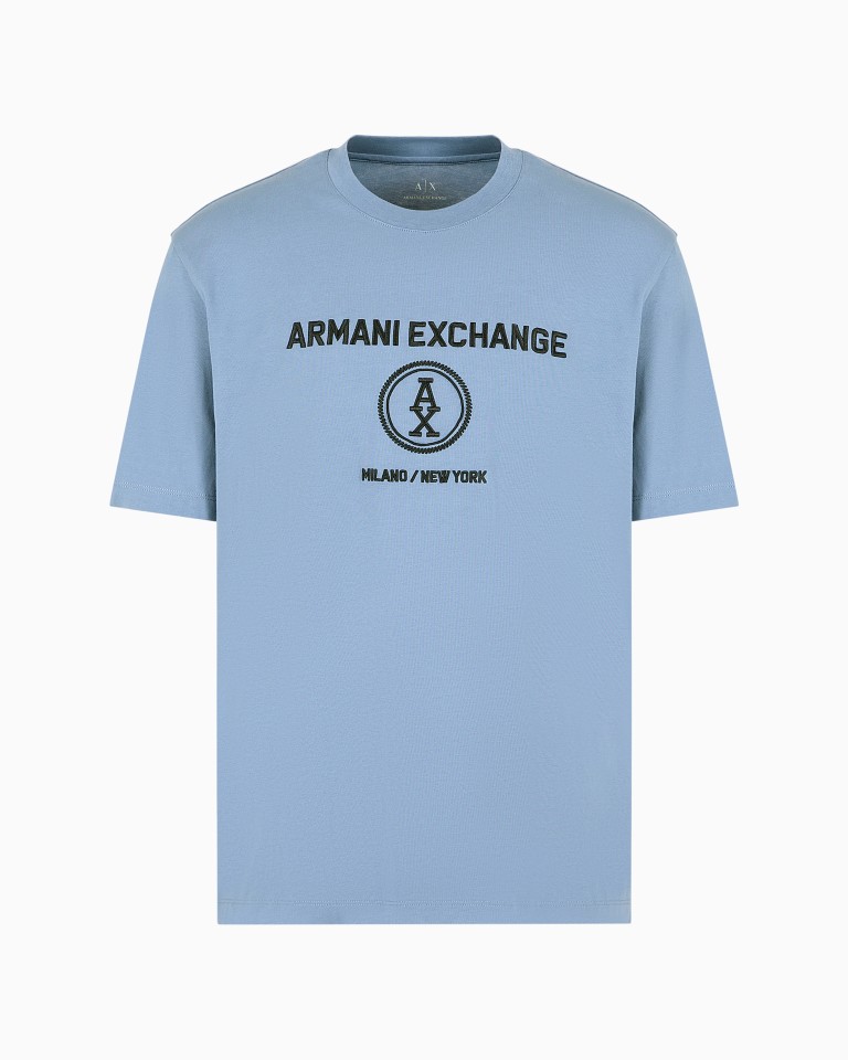 Regular fit Tshirt with Milan New York embroidery Armani Exchange