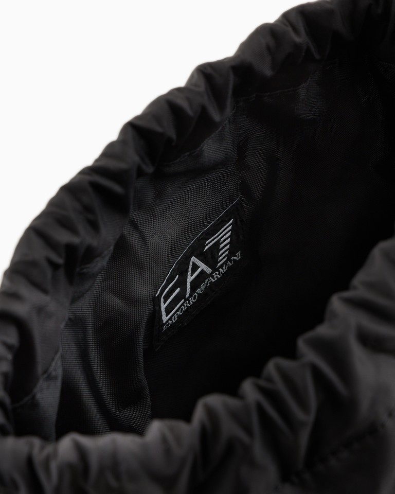 Technical fabric mini bucket bag with shoulder strap EA7