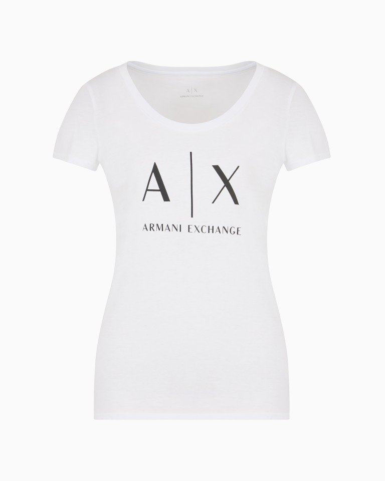 Pima Cotton Print Long Sleeve TShirt Armani Exchange