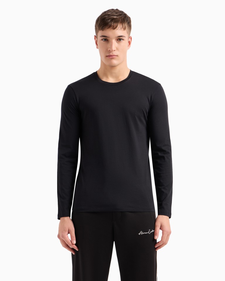 Pima Cotton Long Sleeve TShirt Armani Exchange