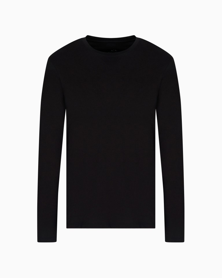 Pima Cotton Long Sleeve TShirt Armani Exchange