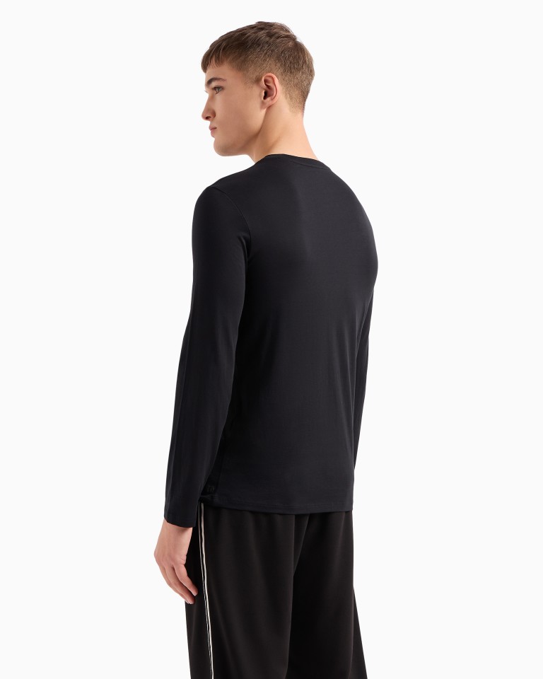 Pima Cotton Long Sleeve TShirt Armani Exchange