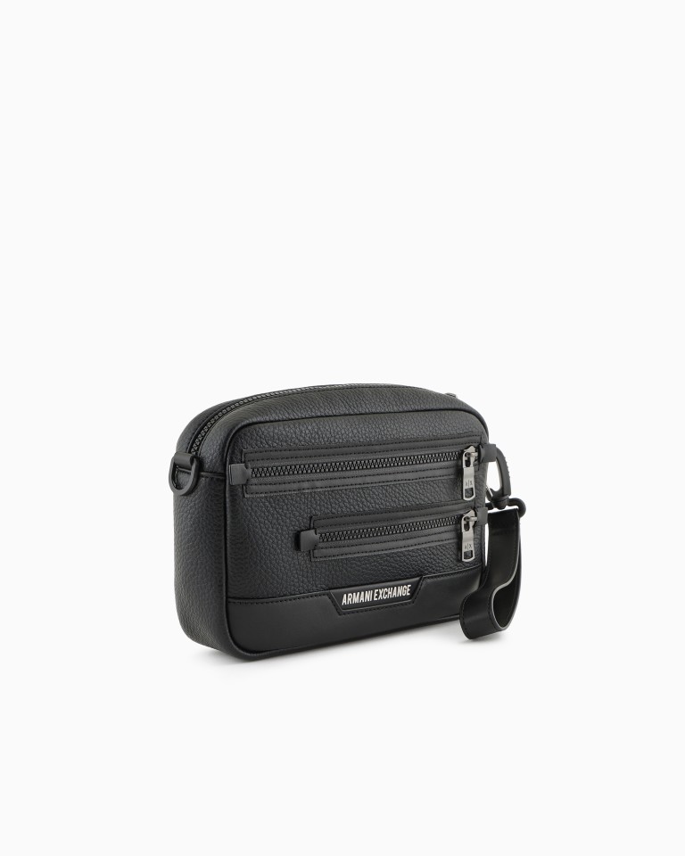 Crossbody bag in recycled material with external pockets ASV