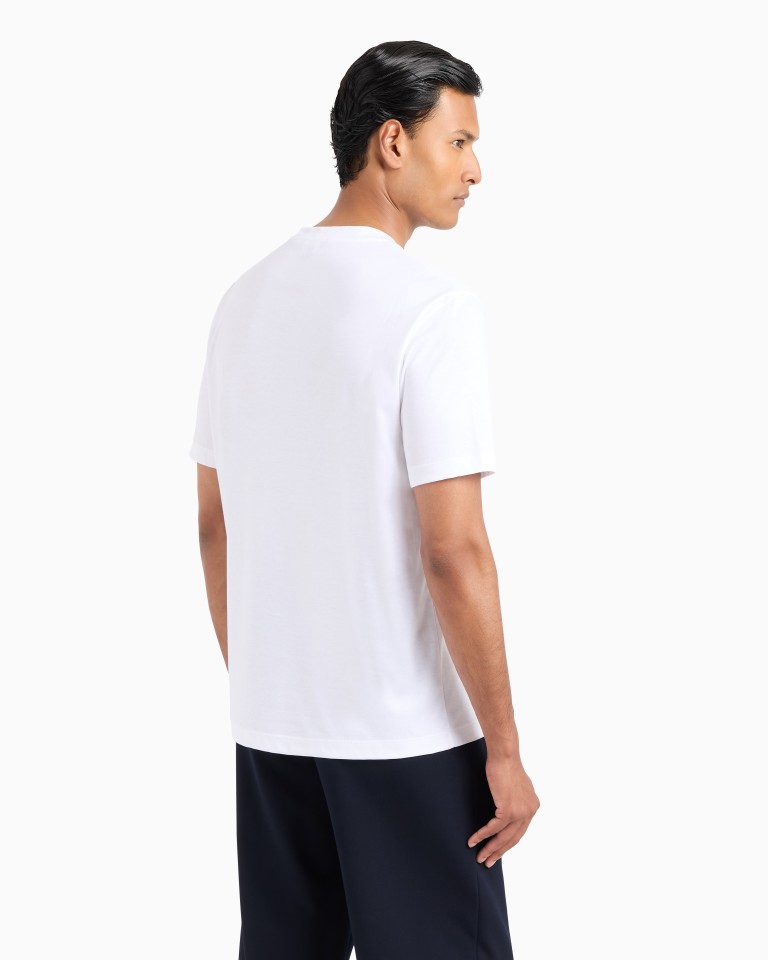 Cotton interlock crewneck Tshirt Armani