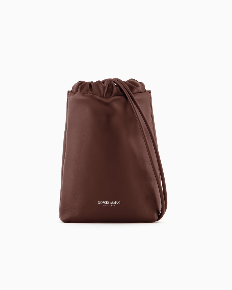 Small pouch bag in nappa leather Armani