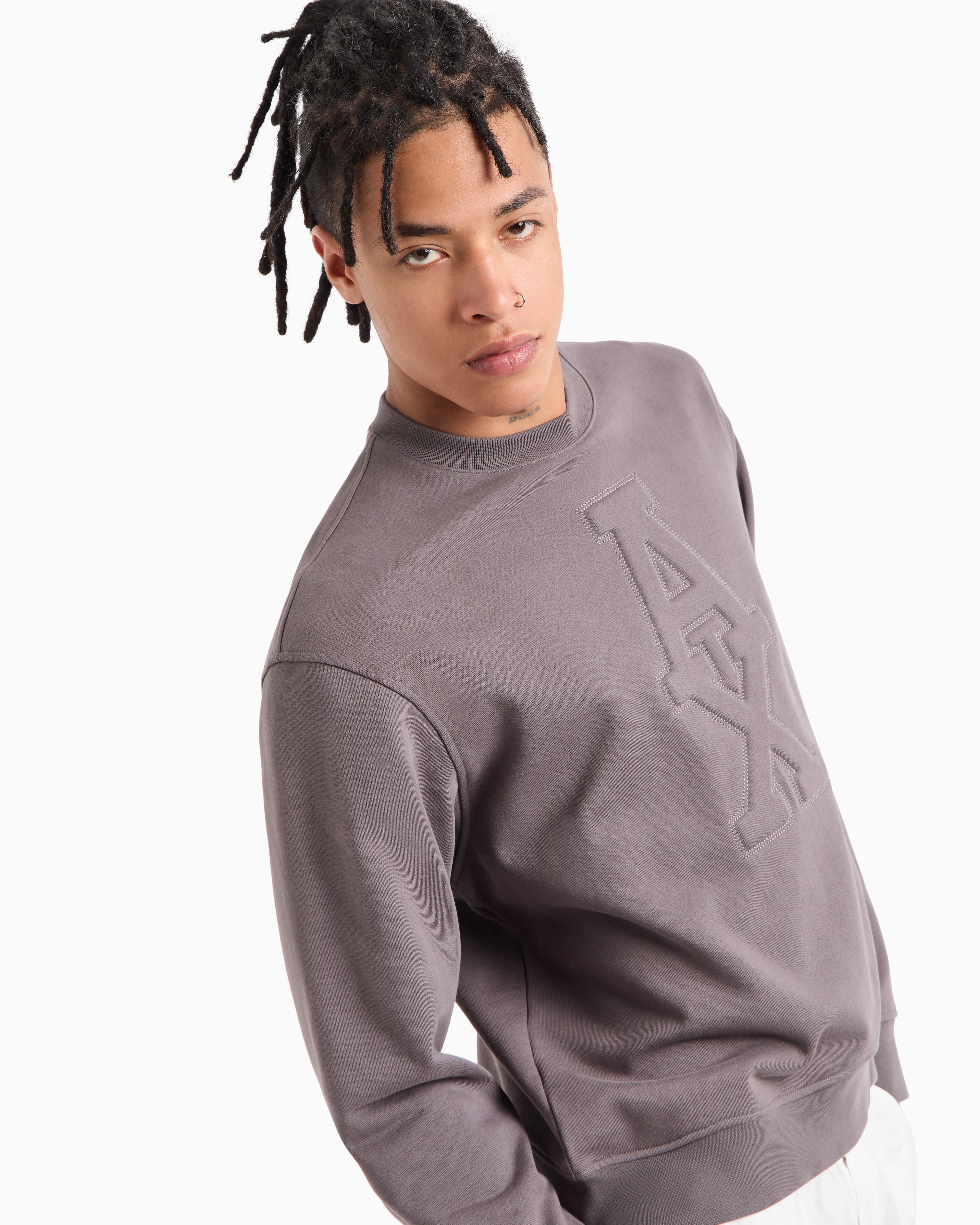 ミュージシャン Perfume closet Embossed Logo Pullover Metallic Effect Logo Print Oversized Hoodie – EVISU