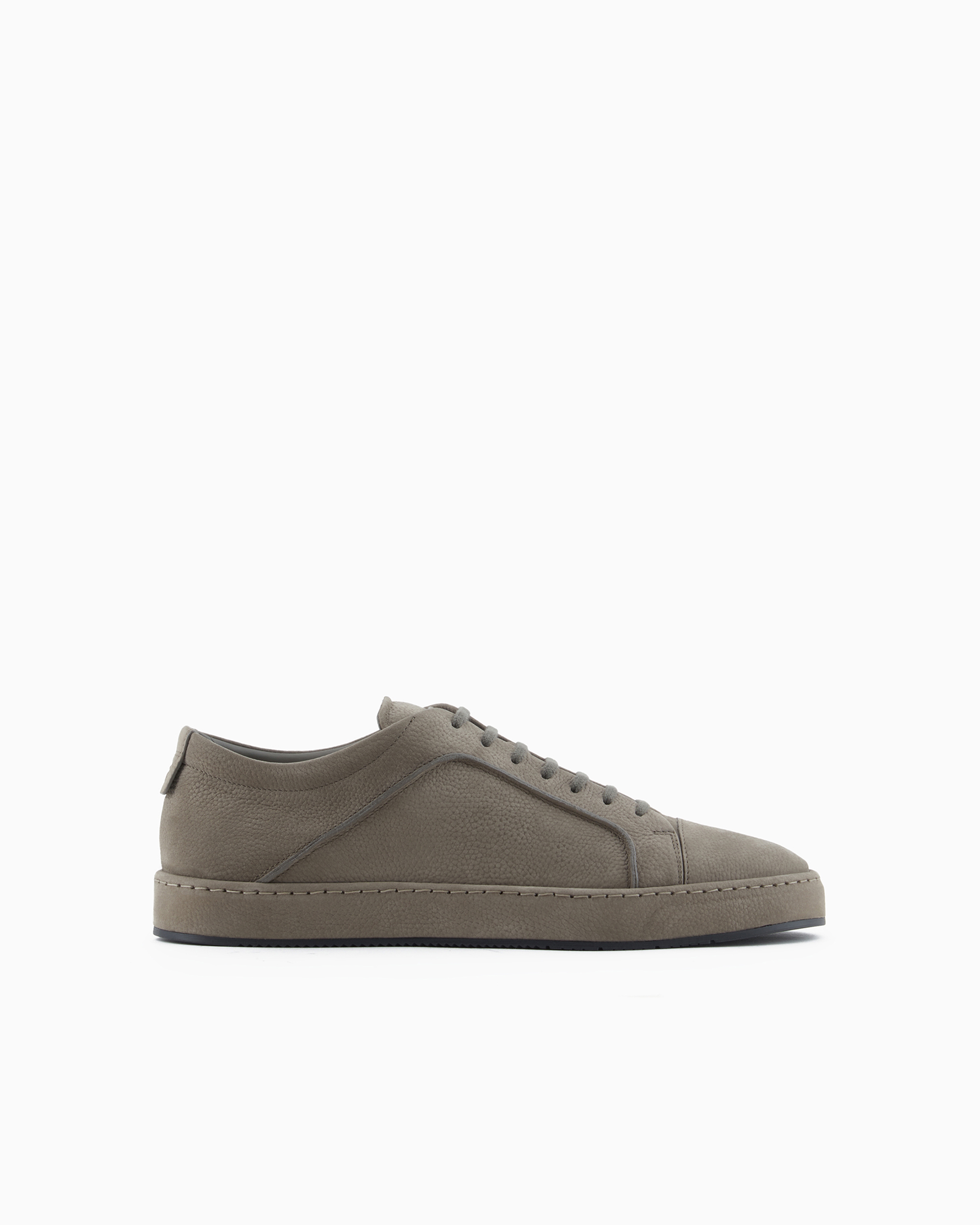 Giorgio Armani Official Store Nubuck Sneakers In Green