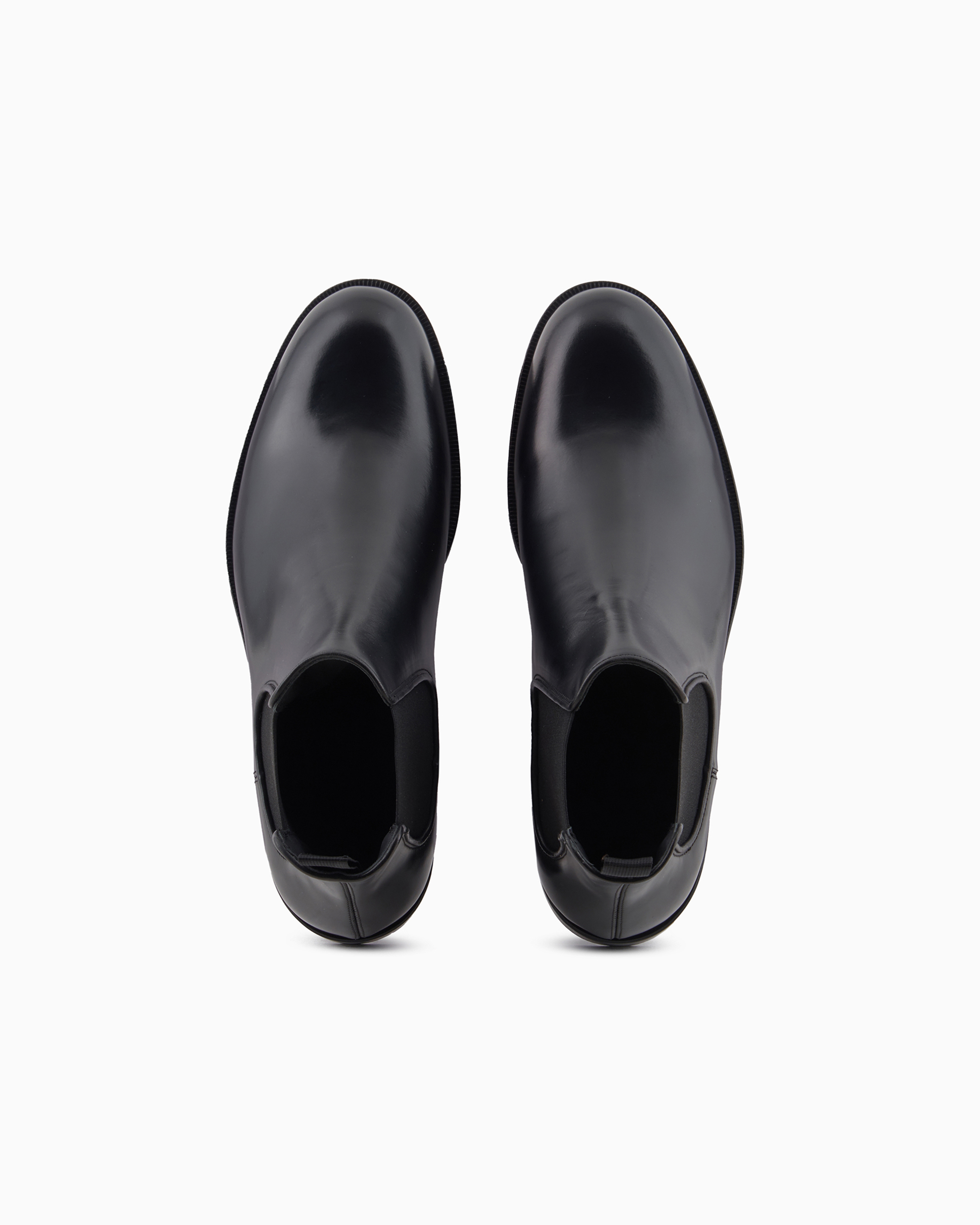 GIORGIO ARMANI ANTIQUE-EFFECT LEATHER ANKLE BOOTS