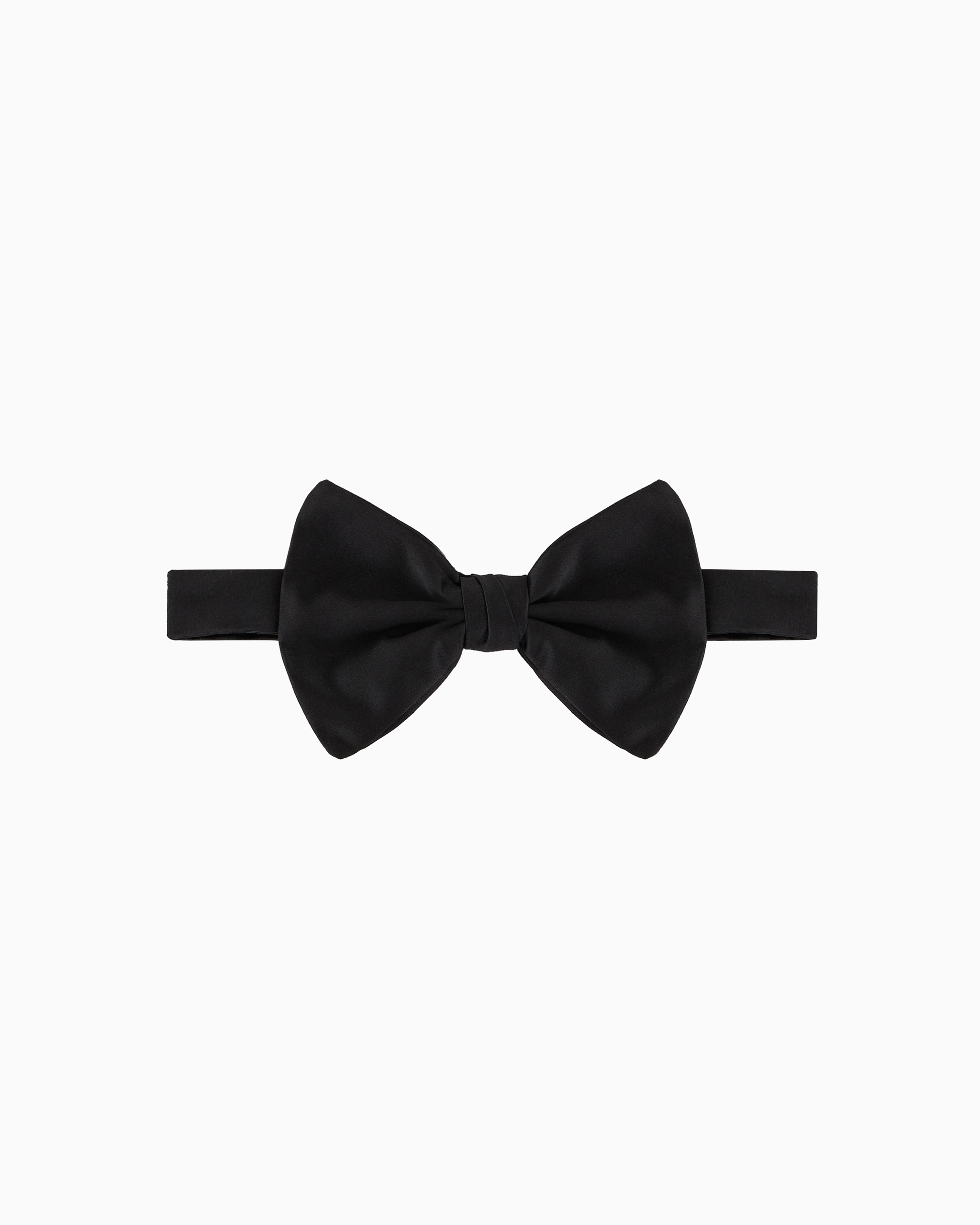 Giorgio Armani Large, Pure Silk Knotted Bow Tie In Black