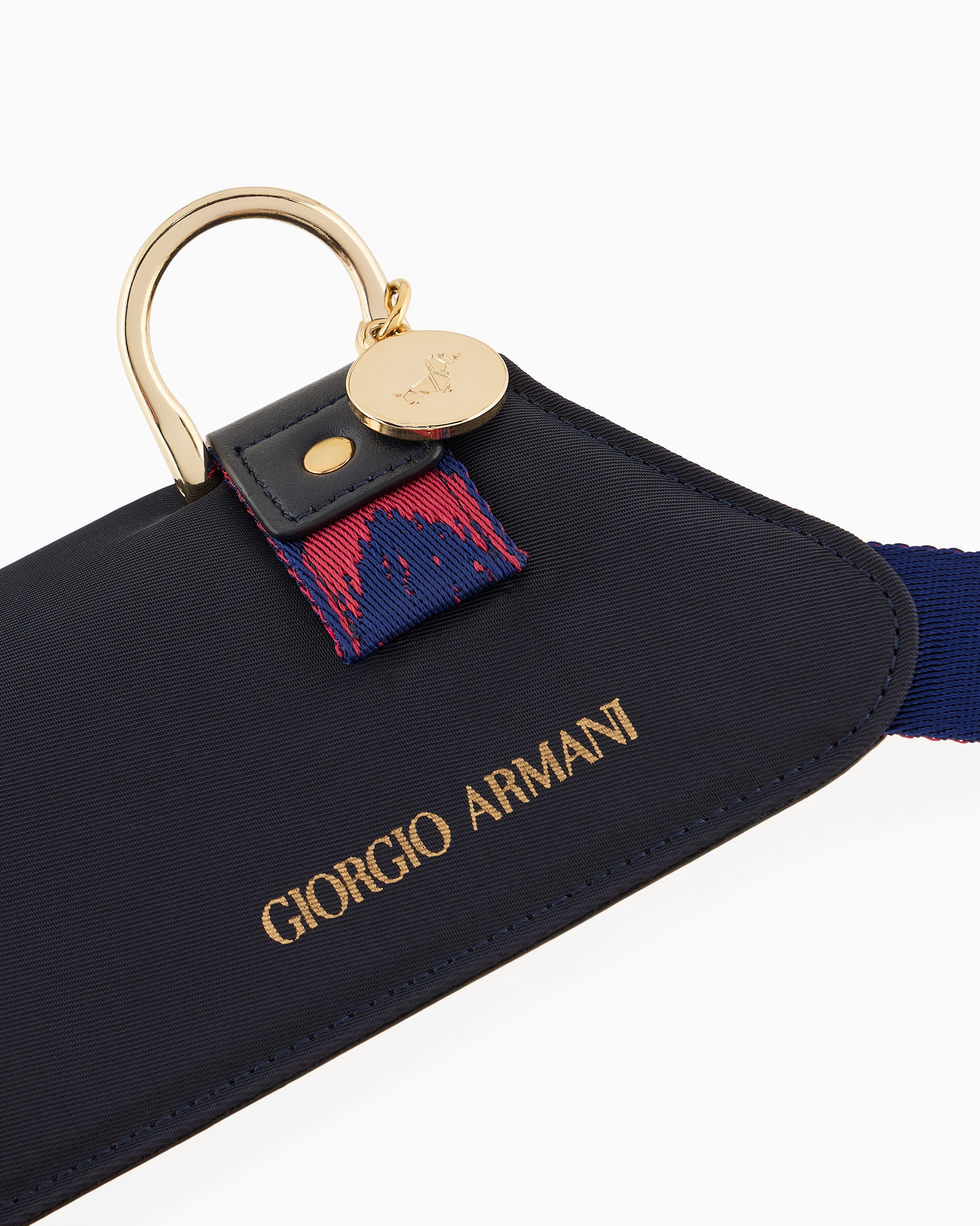 Shop Giorgio Armani Poldo X  Harness In Ikat Jacquard And Leather In Gemustert