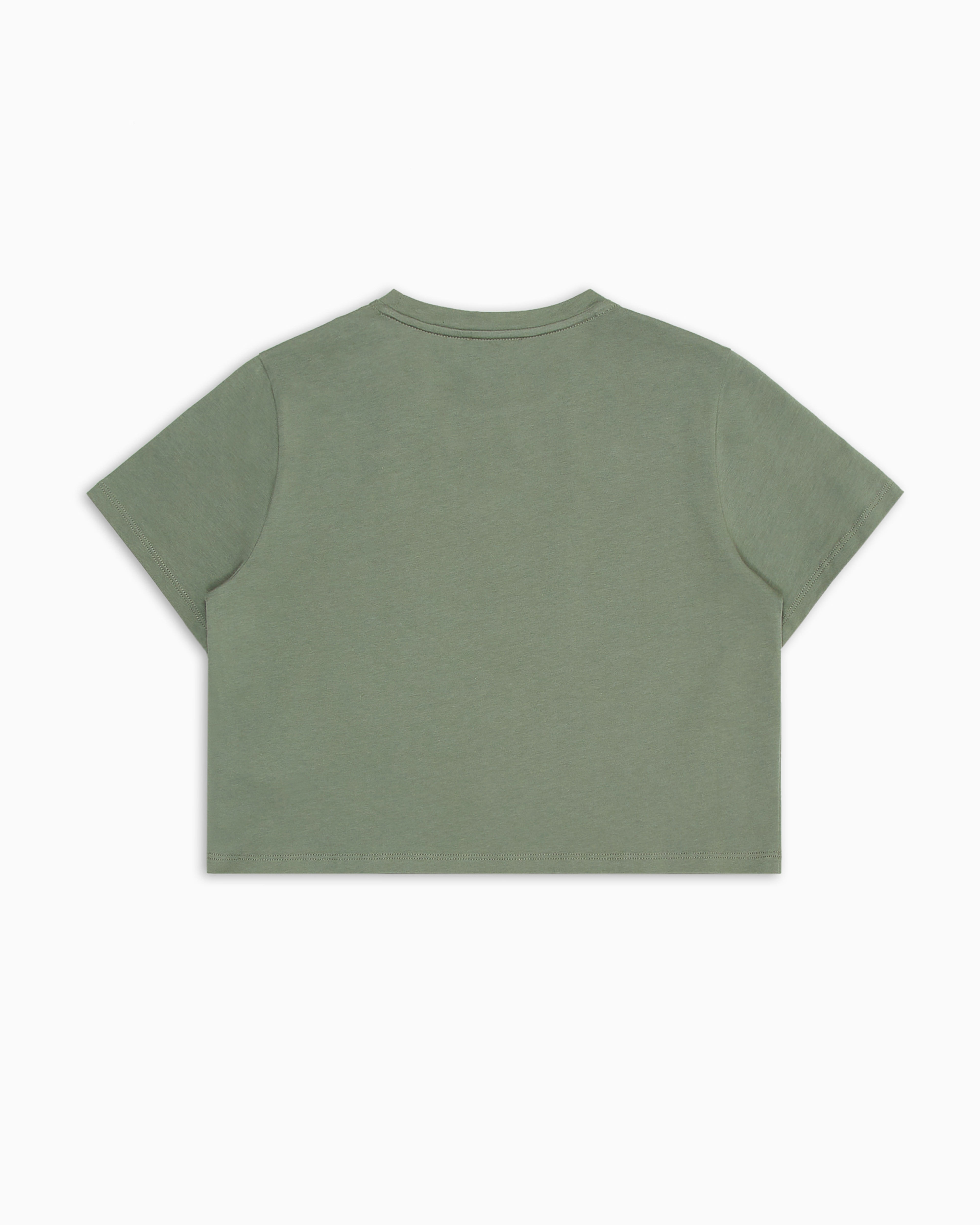 EA7 LOGO SERIES GIRL ORGANIC-COTTON CREW-NECK T-SHIRT 