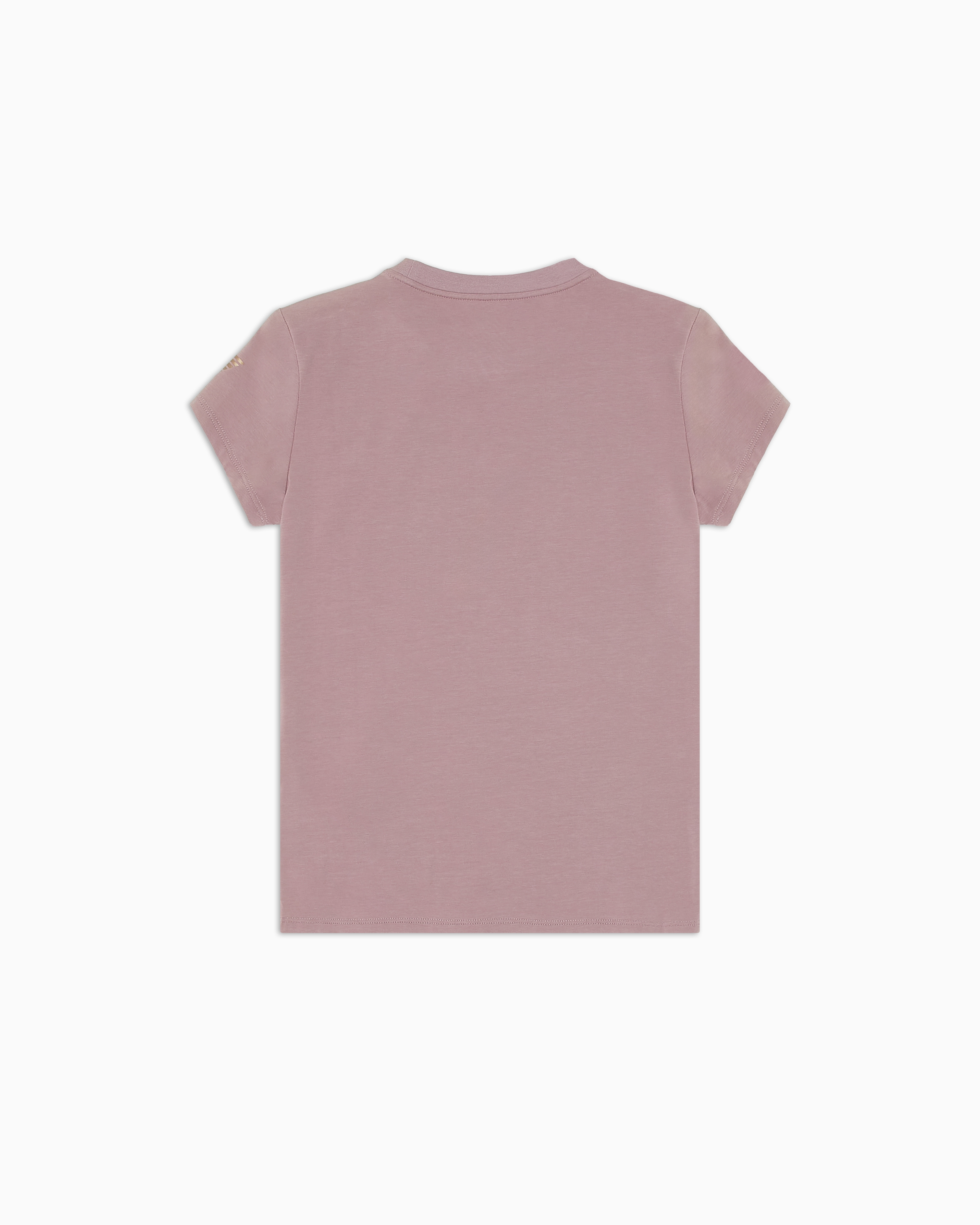 Shop Ea7 Shiny Girl Stretch-cotton, Crew-neck T-shirt In Pink