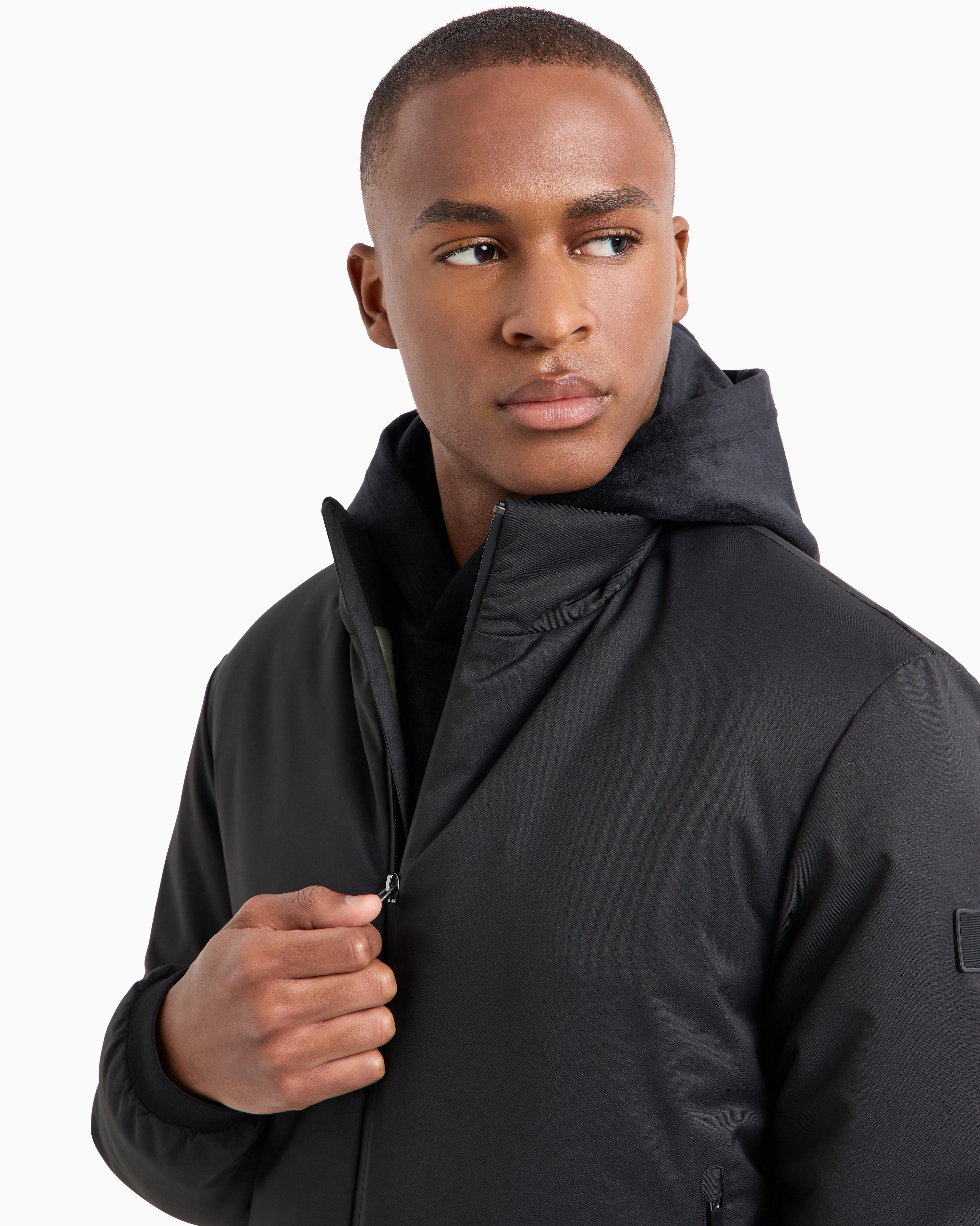 Shop Ea7 Recycled-fabric Padded Jacket In Black