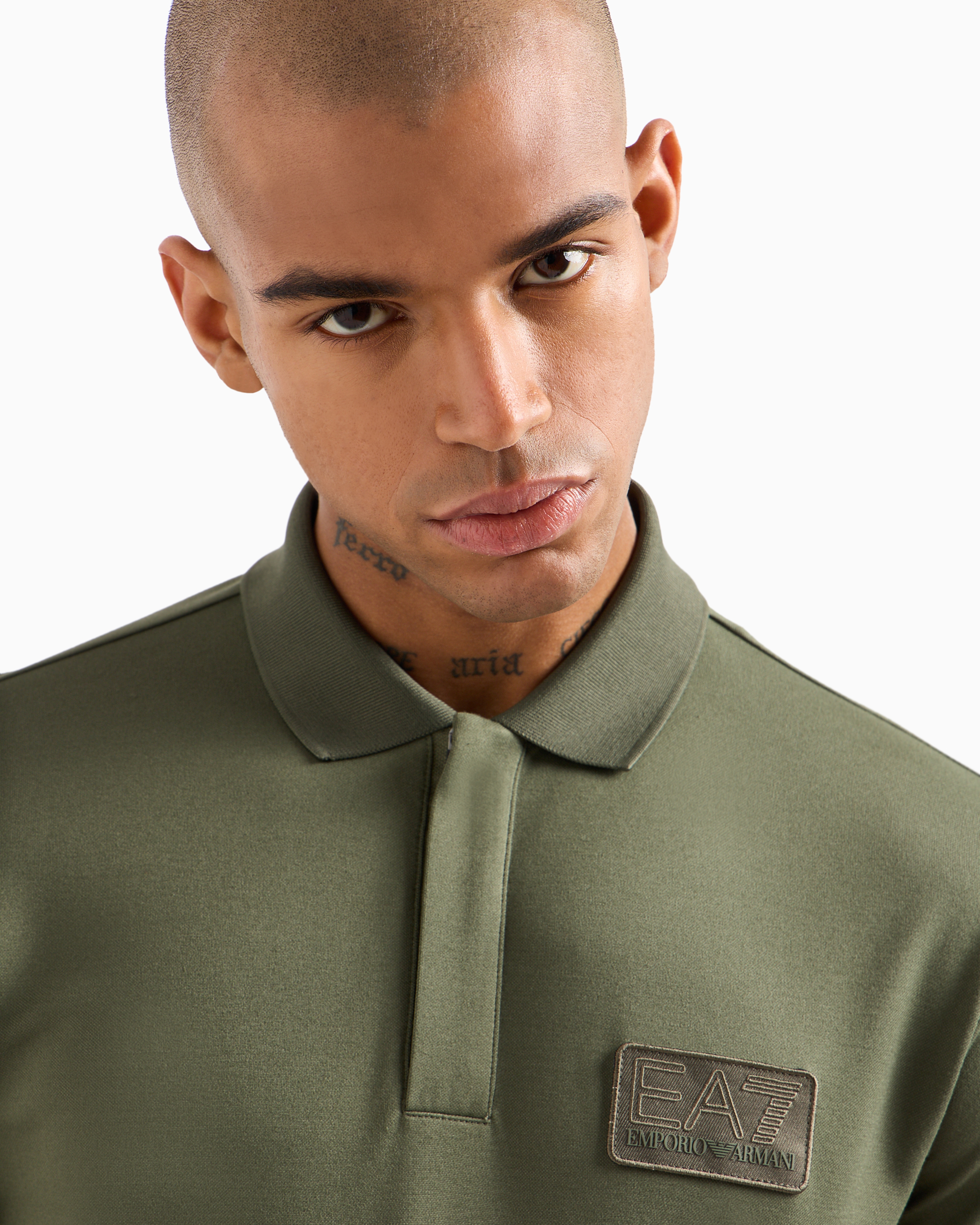 Shop Ea7 Lux Identity Modal-blend Short-sleeved Polo Shirt In Green