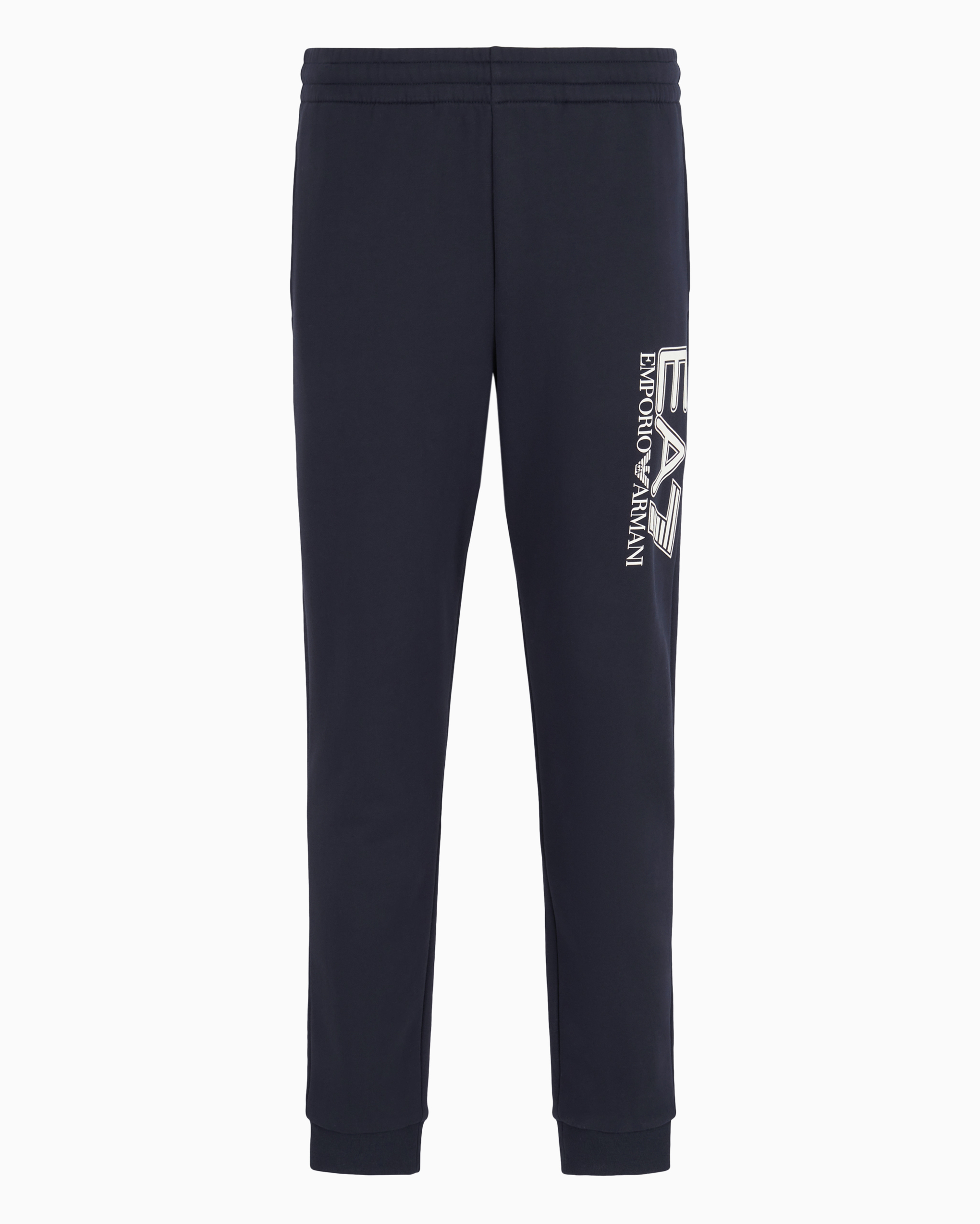 Ea7 Visibility Cotton-blend Joggers In Blue